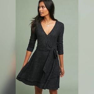 Saturday Sunday Cloudfleece Wrap Dress SZ S NWOT